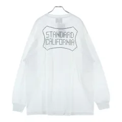 HTC (エイチティーシー) ×Standard California スタンダードカリフォルニア バックスタッズプリント クルーネック 長袖Tシャツ ホワイト