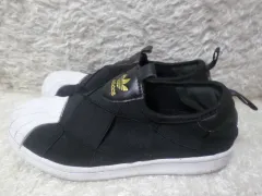 220 アディダス SUPERSTAR スリッポン ブラック スニーカー 中古 靴