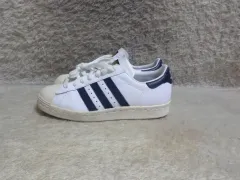 230 アディダス SUPERSTAR 80s 白 ネイビー スニーカー