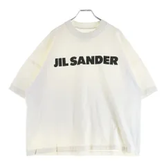JIL SANDER (ジルサンダー) オーバーサイズ ロゴプリント クルーネック半袖Tカットソー ホワイト J21GC0001 J45148