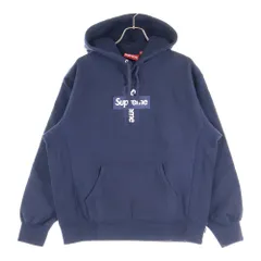 SUPREME (シュプリーム) 20AW Cross Box Logo Hooded Sweatshirt クロスボックスロゴ フーディ プルオーバースウェットパーカー フーディ ネイビー