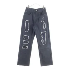 GLASS CYPRESS (グラスサイプレス) PEARLED BLACK DENIM パールドブラックデニム ダメージデニムパンツ ブラック