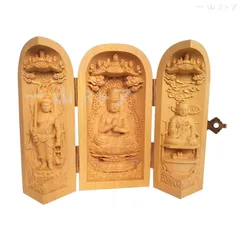 不動明王　木造　仏像　古美術　アンティーク 木造不動明王立像・木造毘沙門天立像／千葉県