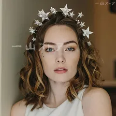 合金スター形ヘッドバンド女神ティアラヘアーフープ女性用ヘアアクセサリー