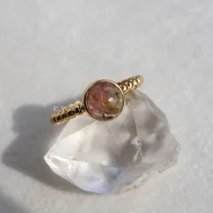 10号　バイカラートルマリン　グリーン　ピンク系　リング