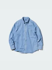 UNIQLO デニムシャツ (長袖) ライトブルー S サイズ