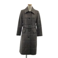 NIJYUSANKU / 23区 | × FOX BROTHERS / フォックスブラザーズ ウール ベルテッド コート / 総裏地 | 32 | ブラウン系 | レディース