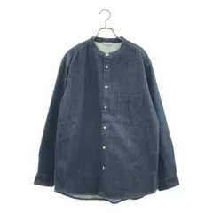 URBAN RESEARCH DOORS / アーバンリサーチドアーズ | デニムバンドカラーシャツ | L | インディゴ | メンズ