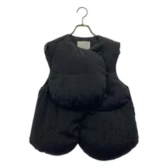 【美品】  Mame Kurogouchi / マメクロゴウチ | 2025AW | Floral Jacquard Rounded Down Vest フローラルジャガード ラウンド ダウンベスト | 1 | ブラック | レディース