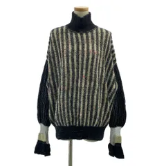 Mame Kurogouchi / マメクロゴウチ | Kasuri Knit Pullover / ウール モヘヤ カスリ ニット セーター | 1 | ブラック/ホワイト系 | レディース