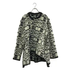 COMME des GARCONS HOMME PLUS / コムデギャルソンオムプリュス | 2021AW | helix knit 捻れ アシンメトリー ニット | L | ブラック/ホワイト | メンズ