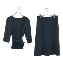 theory luxe / セオリーリュクス | セットアップ / ベルテッド ブラウス / フレアスカート | 40 | ネイビー | レディース