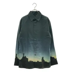 Agnes b. HOMME / アニエスベーオム | コットン グラフィックプリント シャツ | 38 | ブラック | メンズ