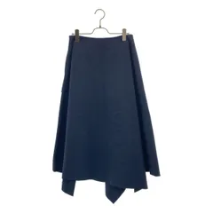 ENFOLD / エンフォルド | アシンメトリー ドレープ スカート | 40 | ネイビー | レディース