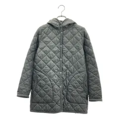 LAVENHAM / ラベンハム | キルティング フーデッド ジャケット | 34 | グレー | レディース