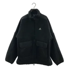 【美品】  adidas / アディダス | ワーディング オーバーサイズド ボア ジャケット / ik7341 | M | ブラック | メンズ