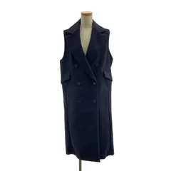 【美品】  CINOH / チノ | オーバーシルエット ロゴボタン スリーブレス ベスト コート / 総裏地 | F | ダークネイビー | レディース