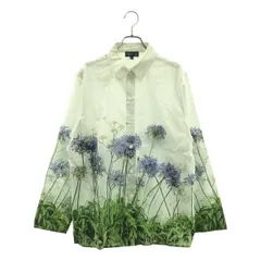 【美品】  Agnes b. / アニエスベー | コットン 転写プリント シャツ | 1 | グレー/ブルー/グリーン | レディース