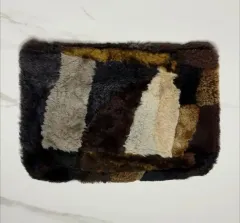 マルチカラー ファー クラッチバッグ