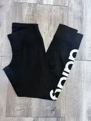 アディダス レディース ブラック ロゴ レギンス パンツ 85 サイズ