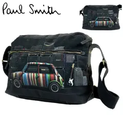 【B3564】Paul Smith ポールスミス ショルダーバッグ ミニクーパー レザー×キャンバス マルチカラー