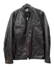 ヴィンテージ vintage SINGLE RIDERS JACKET シングル ライダース ジャケット ジップアップ TALONジップ バイカー アウター 茶 サイズ 44 ジャケット 無地 ブラウン 104MT-2477