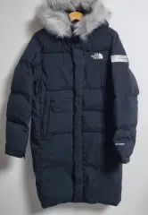 実寸 S (55) THE NORTH FACE ザノースフェイス ブラック ダウンジャケット ロング丈 グースダウン
