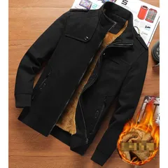 ビジネスコートメンズ秋冬メンズジャケット無地トレンドメンズアウターメンズジャンパー30代40代50代60代