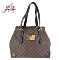 美品 LOUIS VUITTON ルイヴィトン ダミエ ハムステッド MM ブラウン ゴールド金具 PVC/レザー N51204 トートバッグ 500685【中古】