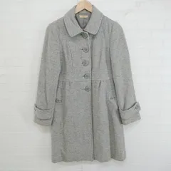 ◇ TRUDEA トルディア ウール混 長袖 コート グレー系 レディース E 【1303240012901】