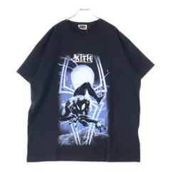 KITH (キス) ×MARVEL Symbiote Spiderman Vintage Tee マーベル シンビオート スパイダーマン ヴィンテージ加工 半袖Tシャツ ブラック