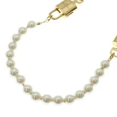 LOUIS VUITTON (ルイヴィトン) パール・ロック ネックレス ペンダント チェーン ゴールド ホワイト M02977