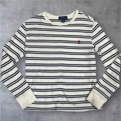 ポロラルフローレン ストライプ ニット 長袖 Tシャツ キッズ M(10-12)