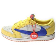NIKE (ナイキ) ×TRAVIS SCOTT WMNS AIR JORDAN 1 RETRO LOW OG CANAR DZ4137-700 トラヴィススコット ウィメンズ エアジョーダン1カナリー ローカットスニーカー