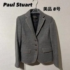 【800円OFF🎉3/8まで！】  ポールスチュアート ウール ジャケット レディース M 8号 PaulStuart  テーラード 羊毛 ブラウン アウター 重ね着 冬 スーツ オフィスカジュアル オフィス 仕事着 シンプル お出かけ デート