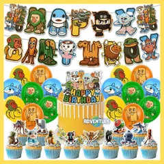 トゥントゥントゥン サフール 風船 Tung Tung Tung Sahur  トゥントゥントゥンサフールイタリアンブレインロット 誕生日バースデー飾り2　パーティーガーランド バルーン子供ゲーム記念日ケーキトッパー装飾 Itarian Brainrot