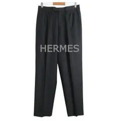 エルメス HERMES パンツ スラックス タック センタープレス ストレート ウール ブラック サイズ50 メンズのサムネイル