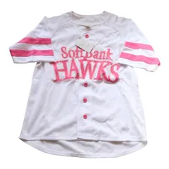 ②福岡ソフトバンクホークス 08 ピンクユニフォーム 白×ピンク／未使用タグ付き／レディースM