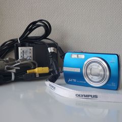 OLYMPUS μ750 レトロ デジカメ ブルー - メルカリ