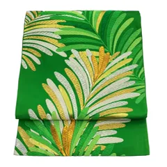 袋帯/美品/グリーン/西陣/仕立上がり/12163