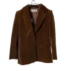 ZK16【美品】ROPE ロペ ベロアテーラードジャケット ブラウン サイズ7