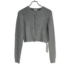 B071 【タグ付き 未使用】 FRAY I.D フレイアイディー カーディガン グレー 長袖 キラキラ ラメ カジュアル レディース F