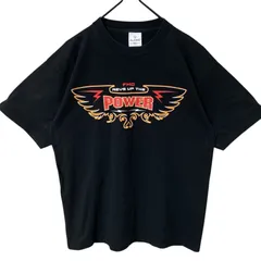 USA製 L プリント シンプル スローガン ブラック 黒 Tシャツ レディース ユニセックス メンズ 古着 半袖