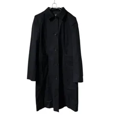 ZK16【美品】Calvin Klein カルバンクライン ステンカラーコート ブラック サイズ4