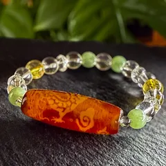 龍神朱金 魂を目覚めへと導く 守護 ブレスレット 光波動　天珠　パワーストーン