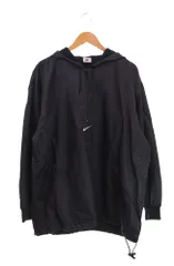 ナイキ NIKE 90s 銀タグ センタースウォッシュ ナイロンアノラックパーカー ドローコード パーカ ブラック 3Lサイズ 103MT-3675
