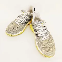 アディダス adidas コードカオス22 CODECHAOS22 ゴルフシューズ スパイクレス レースアップ GX2616 グレー ホワイト ブラック イエロー 26.5