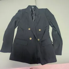 黒 ダブル ボタン ジャケット m