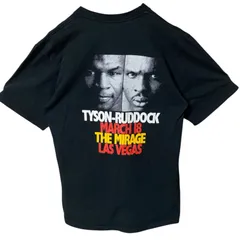 L USA製 ジャージーズ ボクシング マイクタイソン 試合 ネバダ州 ビッグプリント バックプリント ブラック 黒 Tシャツ レディース ユニセックス メンズ 古着 半袖