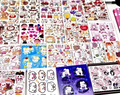 IN 20セット まとめ 0 7/韓国雑貨 文房具/在庫処分/IN/ステッカー/自作創作キャラクター